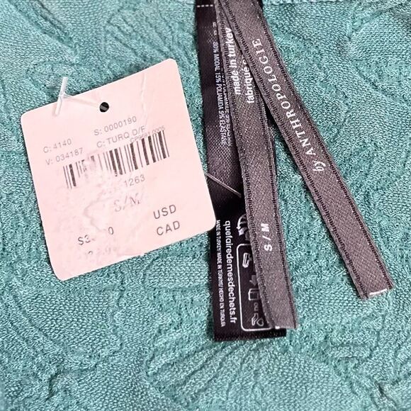 Anthropologie The Hannah Seamless Textured Tank in Blue Green Floral. S/M. NWT! - Picture 10 of 16